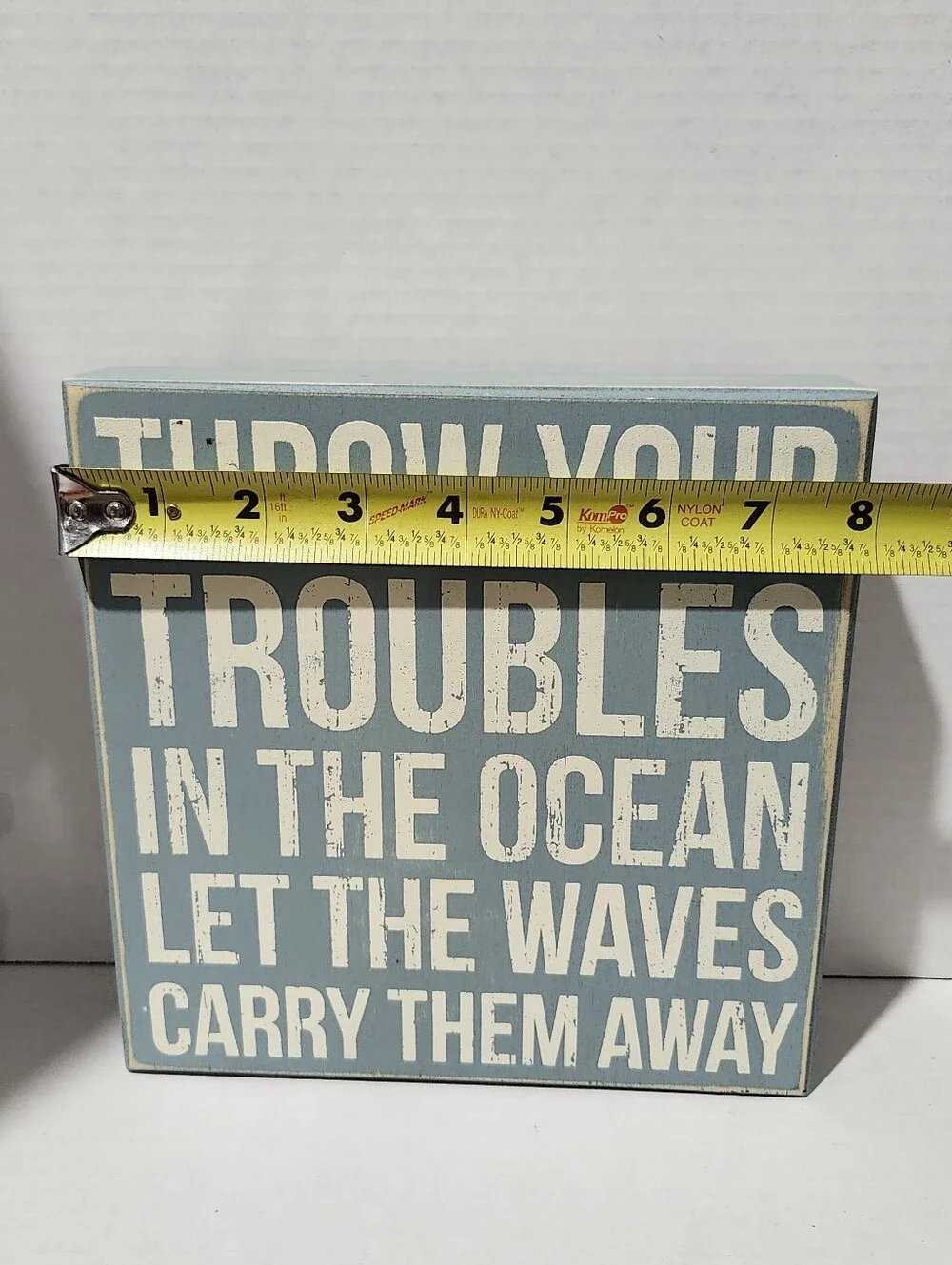 Primitives By Kathy Coastal Blue Wooden Sign